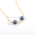 925 Sterling Silver Black Pearl Gemstone Silver Jewelry